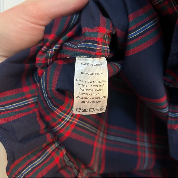 Hill House The Katherine Nap Dress Navy Red Tartan Plaid Ruffle Mini - XS - Picture 4 of 4